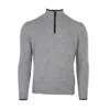 Fedeli Men's Cashmere Bicolor & Suede Quarter Zip In Grey