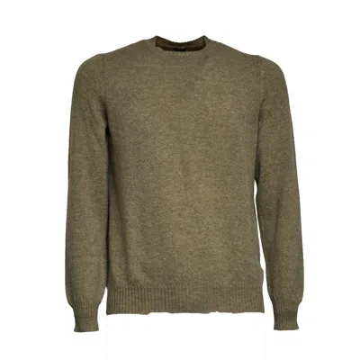 Fedeli Men's Cozy Wool Sweater For Layering In Green