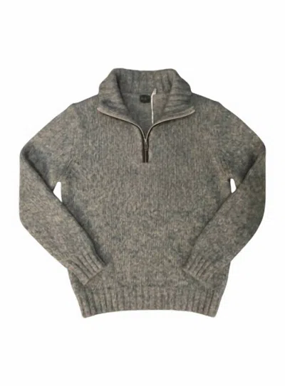Fedeli Men's Eco Alpaca Zip Up Sweater In Grey In Gray