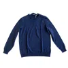 Fedeli Men's Frosted Crewneck Sweater In Grey In Blue