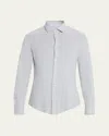 Fedeli Men's Heathered Pique Sport Shirt In Metallic
