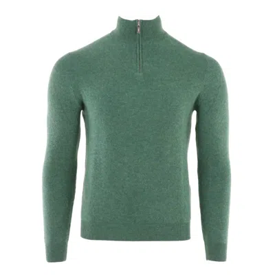 Fedeli Men's Honeycomb Cashmere Quarter Zip In Arete In Multi