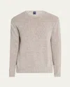Fedeli Crew-neck L/s Knitted Sweater Man In Grey Mel