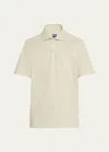 Fedeli Men's Linen-cotton Pique Polo Shirt In Olive