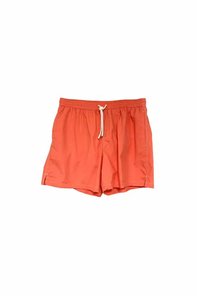 Fedeli Men's Madeira Airstop Swim Shorts Trunks In Peach Blossom In Orange