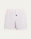 Fedeli Men's Madeira Pinstripe Swim Shorts In Pink