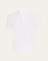 Fedeli Men's Pique Polo Shirt In Bianco