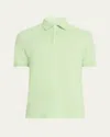 Fedeli Men's Pique Polo Shirt In Lime