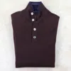 Fedeli Men's Scirocco Tricolor Half Button Cashmere Sweater In Amarone In Multi