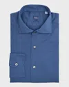 Fedeli Men's Sean Casual Button-down Shirt In Blue