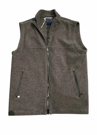 Fedeli Men's Sleeveless Full-zip Cashmere Gilet In Bruno In Brown