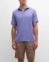 Fedeli Men's Zero Cotton Jersey Frosted Polo Shirt In Purple