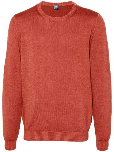 Fedeli Merino-wool Sweater In Red