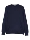 Fedeli Merino-wool Top In Blue