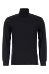 Fedeli Brown Wool Sweater In Blue