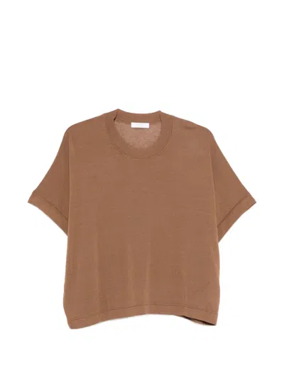 Fedeli Millet Crew-neck T-shirt In Brown