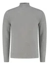 Fedeli Mock-neck Knit Jumper In Grey