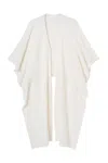 Fedeli "molassa" Maxi Poncho In Wool In White