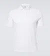 Fedeli Mondial Cotton Terry Polo Shirt In White