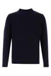 Fedeli Mock-neck Cashmere-silk Sweater In Blue