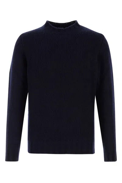 Fedeli Mock-neck Cashmere-silk Sweater In Blue