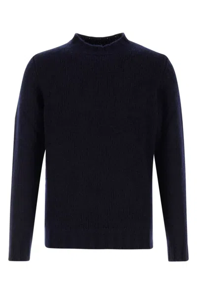 Fedeli Navy Blue Knitted Sweaters
