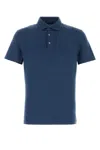 Fedeli Navy Blue Solid Polo In Navy Blue