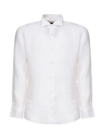 Fedeli Nick Linen Shirt In White