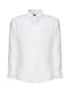 Fedeli Nick Linen Button Down Shirt Natural In White
