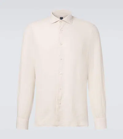 Fedeli Nick Linen Shirt In White