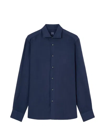 Fedeli Nick Long-sleeve Shirt In Blue