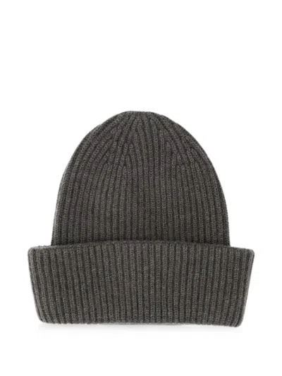 Fedeli Norge Ribbed-knit Beanie Hat In Gray