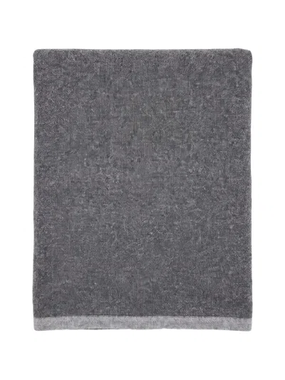 Fedeli Open Colour-block Knitted Scarf In Gray