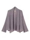 Fedeli Open Front Cardigan In Gold