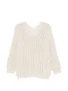 Fedeli Open-knit Sweater In Neutral