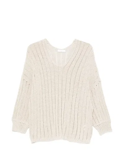 Fedeli Open-knit Sweater In Neutral