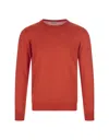 Fedeli Orange Silk And Cashmere Pullover