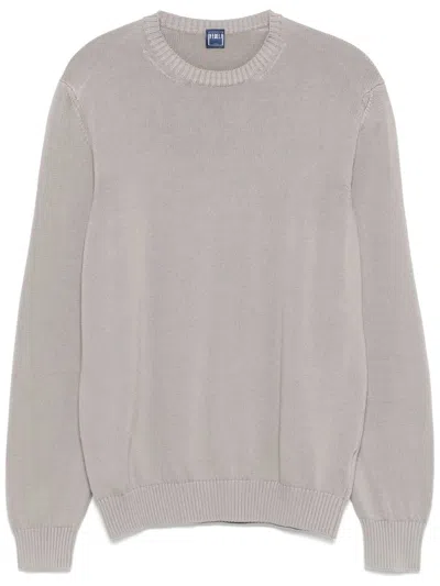 Fedeli Organic-cotton Sweater In Grey