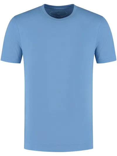 Fedeli Organic Cotton T-shirt In Blue