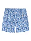 Fedeli Paisley-print Swim Trunks In Blue