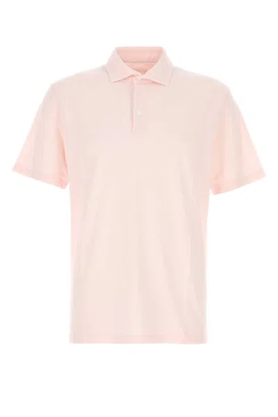 FEDELI PASTEL PINK PIQUET POLO SHIRT