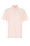 Fedeli Piquet Polo Shirt With Polo Collar In Peach