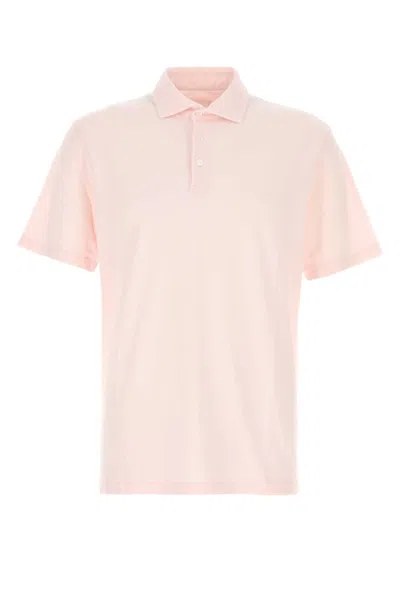 FEDELI PASTEL PINK PIQUET POLO SHIRT
