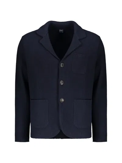 Fedeli Patch-pocket Blazer In Blue