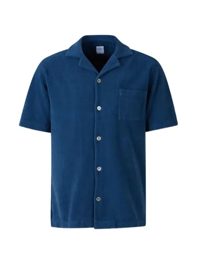 Fedeli Patch-pocket Shirt In Blue