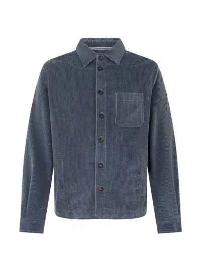 Fedeli Patch-pocket Shirt Jacket In Blue