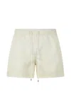 Fedeli Patterned Drawstring Swim Shorts In White