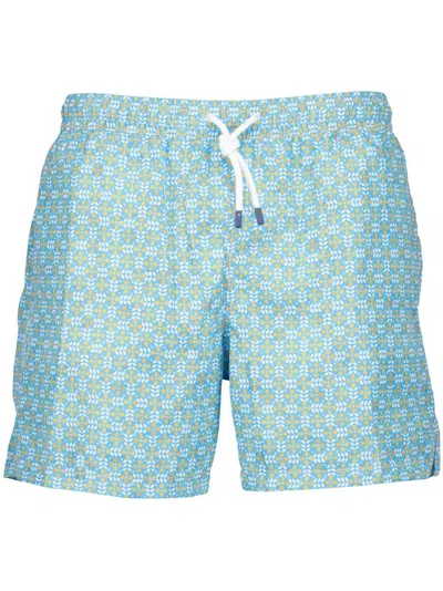 Fedeli Patterned Shorts In Green