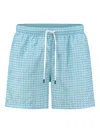 Fedeli Patterned Swim Shorts In Blue