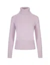 Fedeli Woman Turtleneck Lilac Size 10 Cashmere In Pink